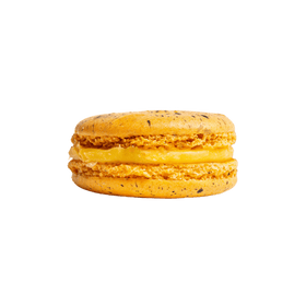 Macaron Mandarine & sésame noir